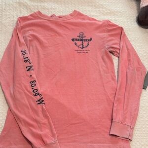 Coral Anchor Graphic Long Sleeve Tee